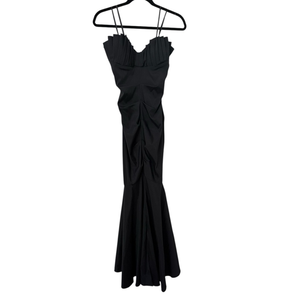 Betsy & Adam Midnight Strapless Gown - Picture 6 of 6